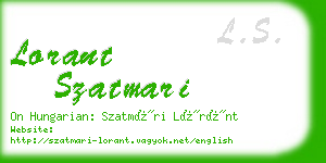 lorant szatmari business card